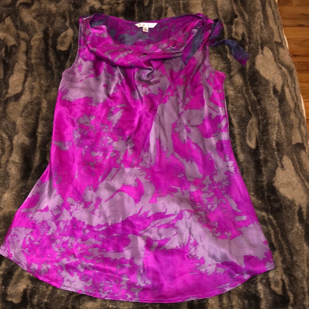 CAbi 100% Silk Sleeveless Blouse M Beautiful